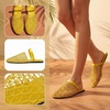 image:imageAllegra K Women Slip on Mesh Braided Hollow Out Flats SandalsYellow