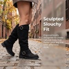 image:imageAllegra K Women Soft Cushioned NonSlip Flat No Heel Knee High BootsBlack