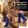 image:imageAllegra K Women Soft Cushioned NonSlip Flat No Heel Knee High BootsBlue
