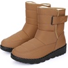 image:imageAllegra K Women Winter Adjustable Flat Pull on Snow BootsBrown