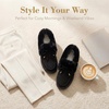 image:imageAllegra K Women Winter Faux Suede Laceup Flat Ankle Snow BootsBlack