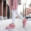 image:imageAllegra K Women Winter Faux Suede Laceup Flat Ankle Snow BootsPink