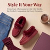 image:imageAllegra K Women Winter Faux Suede Laceup Flat Ankle Snow BootsRed
