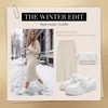 image:imageAllegra K Women Winter Faux Suede Laceup Flat Ankle Snow BootsWhite