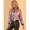 image:imageAllegra K Womens Sequin Jacket Bomber Long Sleeve Sparkly TopsMulticolor
