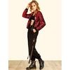 image:imageAllegra K Womens Sequin Jacket Bomber Long Sleeve Sparkly TopsRed