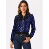 image:imageAllegra K Womens Sequin Jacket Bomber Long Sleeve Sparkly TopsRoyal Blue
