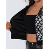 image:imageAllegra K Womens Sequin Jacket Bomber Long Sleeve Sparkly TopsSilver
