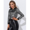 image:imageAllegra K Womens Sequin Jacket Bomber Long Sleeve Sparkly TopsSilver