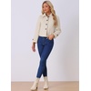 image:imageAllegra K Womens Turn Down Collar Single Breasted Outwear Winter Pea CoatBeige