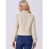 image:imageAllegra K Womens Turn Down Collar Single Breasted Outwear Winter Pea CoatBeige