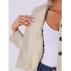 image:imageAllegra K Womens Turn Down Collar Single Breasted Outwear Winter Pea CoatBeige