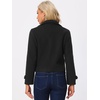 image:imageAllegra K Womens Turn Down Collar Single Breasted Outwear Winter Pea CoatBlack