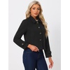 image:imageAllegra K Womens Turn Down Collar Single Breasted Outwear Winter Pea CoatBlack
