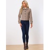 image:imageAllegra K Womens Turn Down Collar Single Breasted Outwear Winter Pea CoatDark Beige