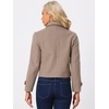 image:imageAllegra K Womens Turn Down Collar Single Breasted Outwear Winter Pea CoatDark Beige