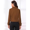 image:imageAllegra K Womens Turn Down Collar Single Breasted Outwear Winter Pea CoatDark Brown