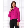 image:imageAllegra K Womens Turn Down Collar Single Breasted Outwear Winter Pea CoatHot Pink