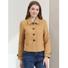 image:imageAllegra K Womens Turn Down Collar Single Breasted Outwear Winter Pea CoatKhaki