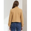 image:imageAllegra K Womens Turn Down Collar Single Breasted Outwear Winter Pea CoatKhaki