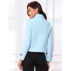 image:imageAllegra K Womens Turn Down Collar Single Breasted Outwear Winter Pea CoatLight Blue