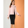 image:imageAllegra K Womens Turn Down Collar Single Breasted Outwear Winter Pea CoatPink
