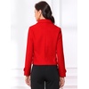 image:imageAllegra K Womens Turn Down Collar Single Breasted Outwear Winter Pea CoatRed