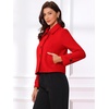 image:imageAllegra K Womens Turn Down Collar Single Breasted Outwear Winter Pea CoatRed
