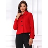 image:imageAllegra K Womens Turn Down Collar Single Breasted Outwear Winter Pea CoatRed