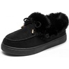 image:imageAllegra K Women Winter Faux Suede Laceup Flat Ankle Snow BootsBlack