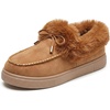 image:imageAllegra K Women Winter Faux Suede Laceup Flat Ankle Snow BootsBrown