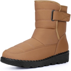 image:imageAllegra K Women Winter Adjustable Flat Pull on Snow BootsBrown