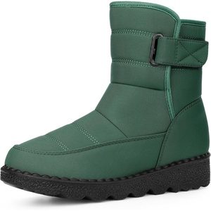 image:imageAllegra K Women Winter Adjustable Flat Pull on Snow BootsGreen