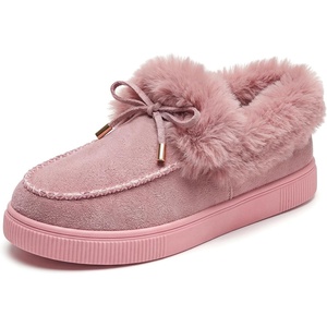 image:imageAllegra K Women Winter Faux Suede Laceup Flat Ankle Snow BootsPink