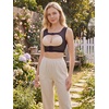 image:imageAllegra K Front Closure Tank Tops for Women Push Up Shapewear Posture Corrector Mesh Sleeveless Back ShaperBlack