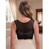 image:imageAllegra K Front Closure Tank Tops for Women Push Up Shapewear Posture Corrector Mesh Sleeveless Back ShaperBlack