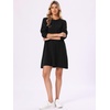 image:imageAllegra K Knit Sweater Dresses for Womens Aline Mini Dress with BeltBlack