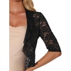 image:imageAllegra K Lace Shrug for Women Bolero Cardigan Half Sleeve Cover Up TopBlack