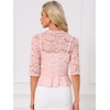 image:imageAllegra K Lace Shrug for Women Bolero Cardigan Half Sleeve Cover Up TopLight Pink