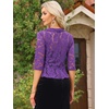 image:imageAllegra K Lace Shrug for Women Bolero Cardigan Half Sleeve Cover Up TopPurple
