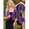 image:imageAllegra K Lace Shrug for Women Bolero Cardigan Half Sleeve Cover Up TopPurple