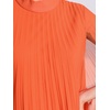 image:imageAllegra K Women Chiffon Pleated Flowy Cloak Sleeve Cape Knee Length DressOrange