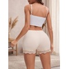 image:imageAllegra K Women Lace Trim Ice Silk Loose Slip Shorts for Under Dress SkirtBeige