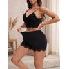 image:imageAllegra K Women Lace Trim Ice Silk Loose Slip Shorts for Under Dress SkirtBlack