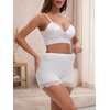 image:imageAllegra K Women Lace Trim Ice Silk Loose Slip Shorts for Under Dress SkirtWhite