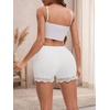 image:imageAllegra K Women Lace Trim Ice Silk Loose Slip Shorts for Under Dress SkirtWhite