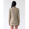 image:imageAllegra K Womens 2 Piece Plaid Blazer Suits Jacket Bodycon Mini Skirt SetsBrown