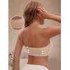 image:imageAllegra K Womens Bra Strapless Front Buckle Wireless MeshBeige