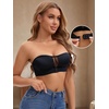 image:imageAllegra K Womens Bra Strapless Front Buckle Wireless MeshBlack
