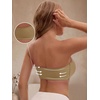 image:imageAllegra K Womens Bra Strapless Front Buckle Wireless MeshKhaki